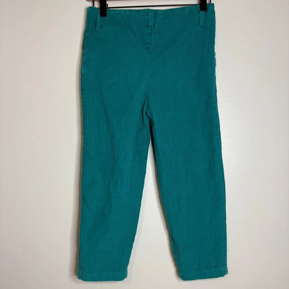 The Childrens Place Teal Corduroy Pants Girls Size S 6 Pleated‎ Front